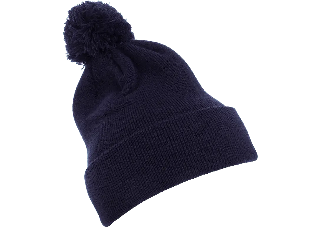 Flex Fit House YP Classics Cuffed Pom Pom Knit Beanie