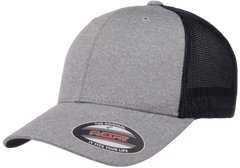 Flexfit Melange Trucker Cap, Dark Heather/Black, One Size | 6311-DHBK-ONE