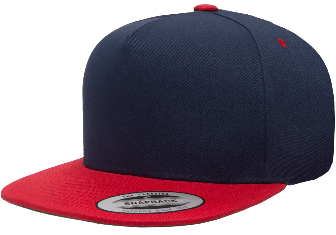 YP Classics 5-Panel Cotton Twill Snapback Cap 2-Tone