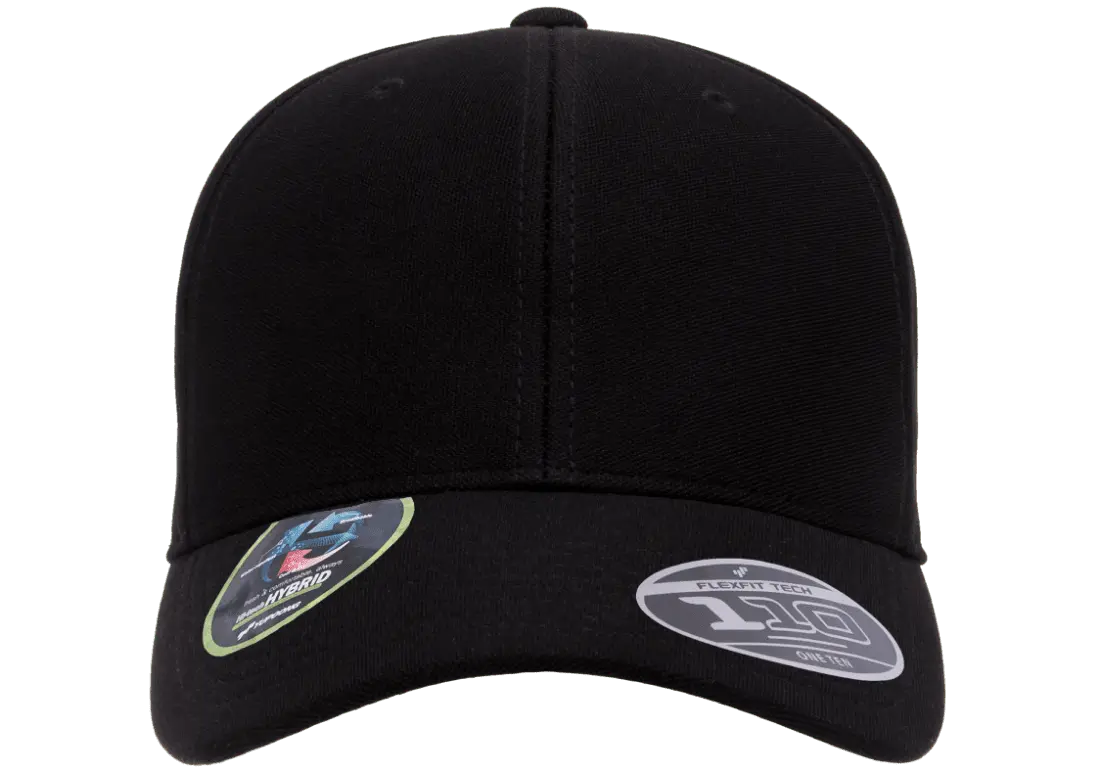 Flexfit 110 Cool & Dry Mini Pique Cap, One Size, Black