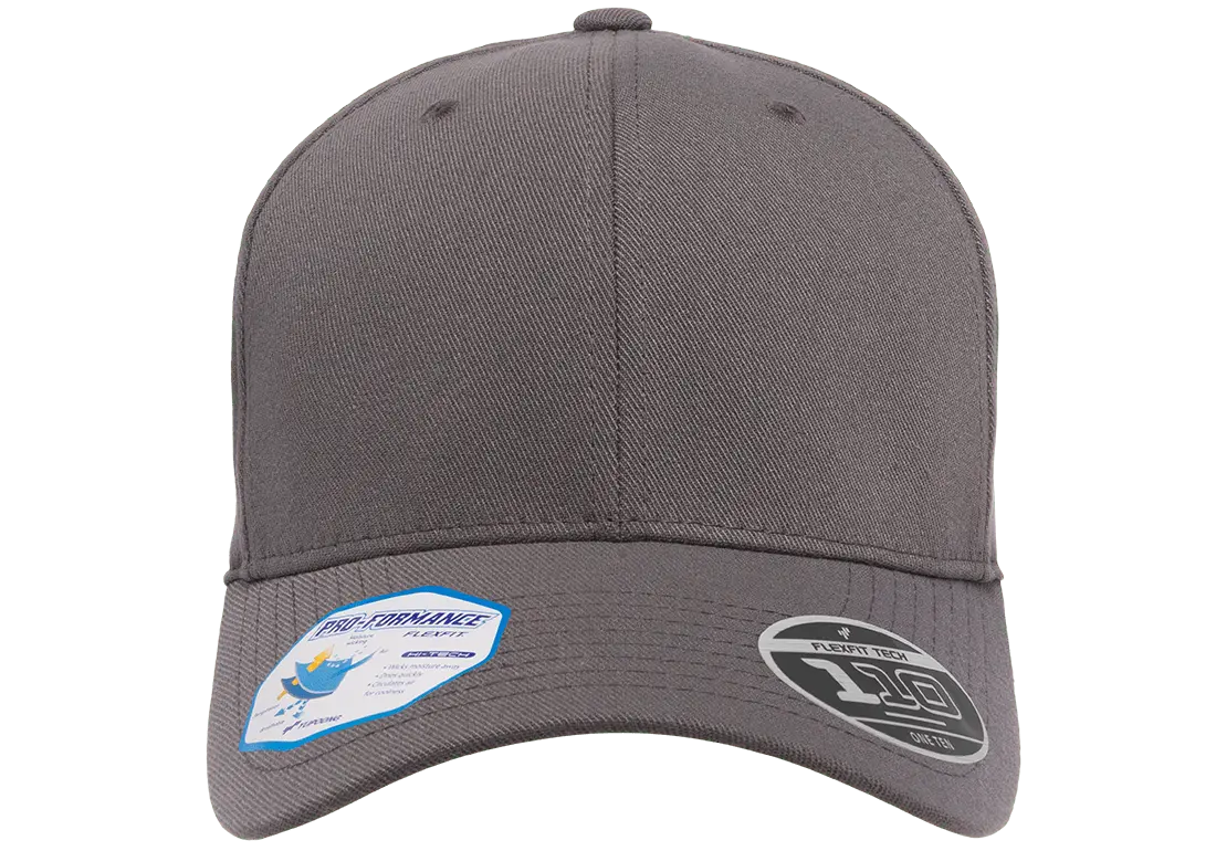 Flexfit 110 Pro-Formance Cap, Moisture-Wicking, Hook & Loop, Black | 110C-BK-ONE