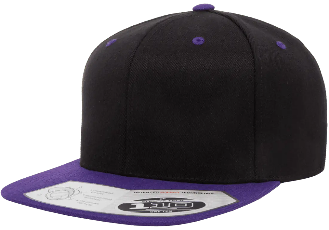 Flexfit 110 Premium Snapback Cap, 2-Tone Wool Blend, One Size