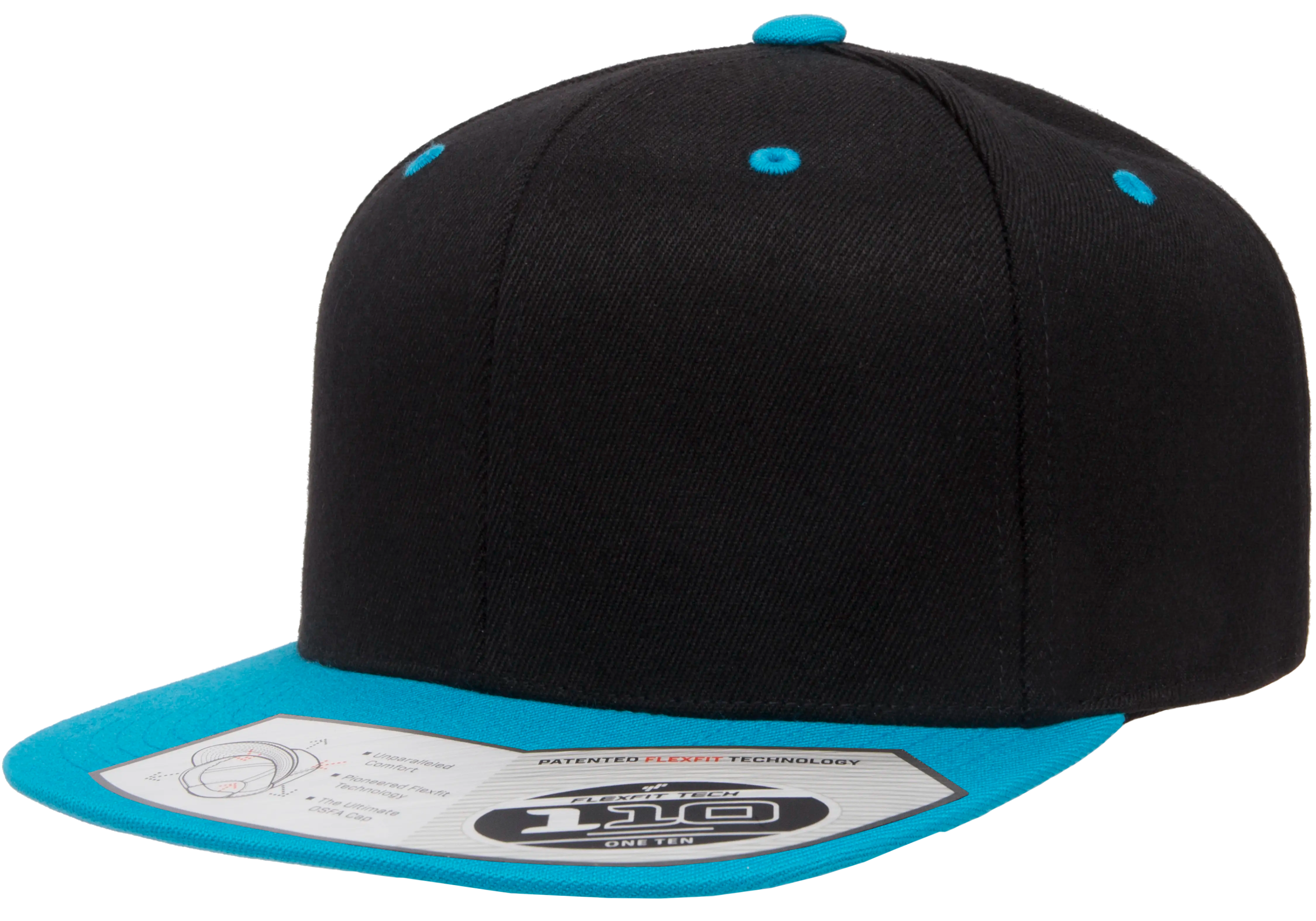 Flexfit 110 Premium Snapback Cap, 2-Tone Wool Blend, One Size