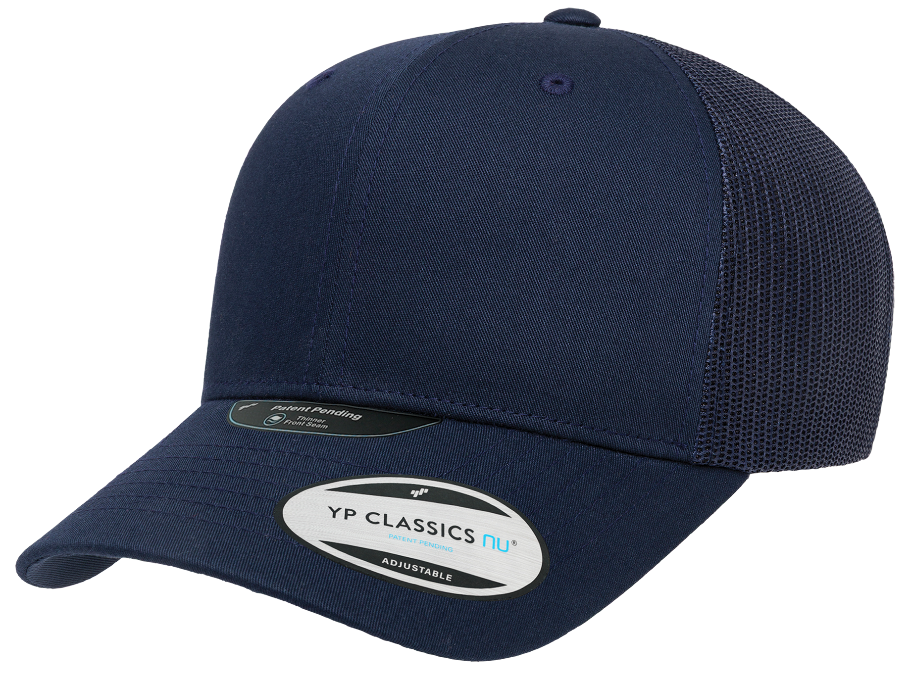Flexfit NU 6606 Trucker Cap, ActiveGuard, Permacurv, Black | 6606NU-BK-ONE