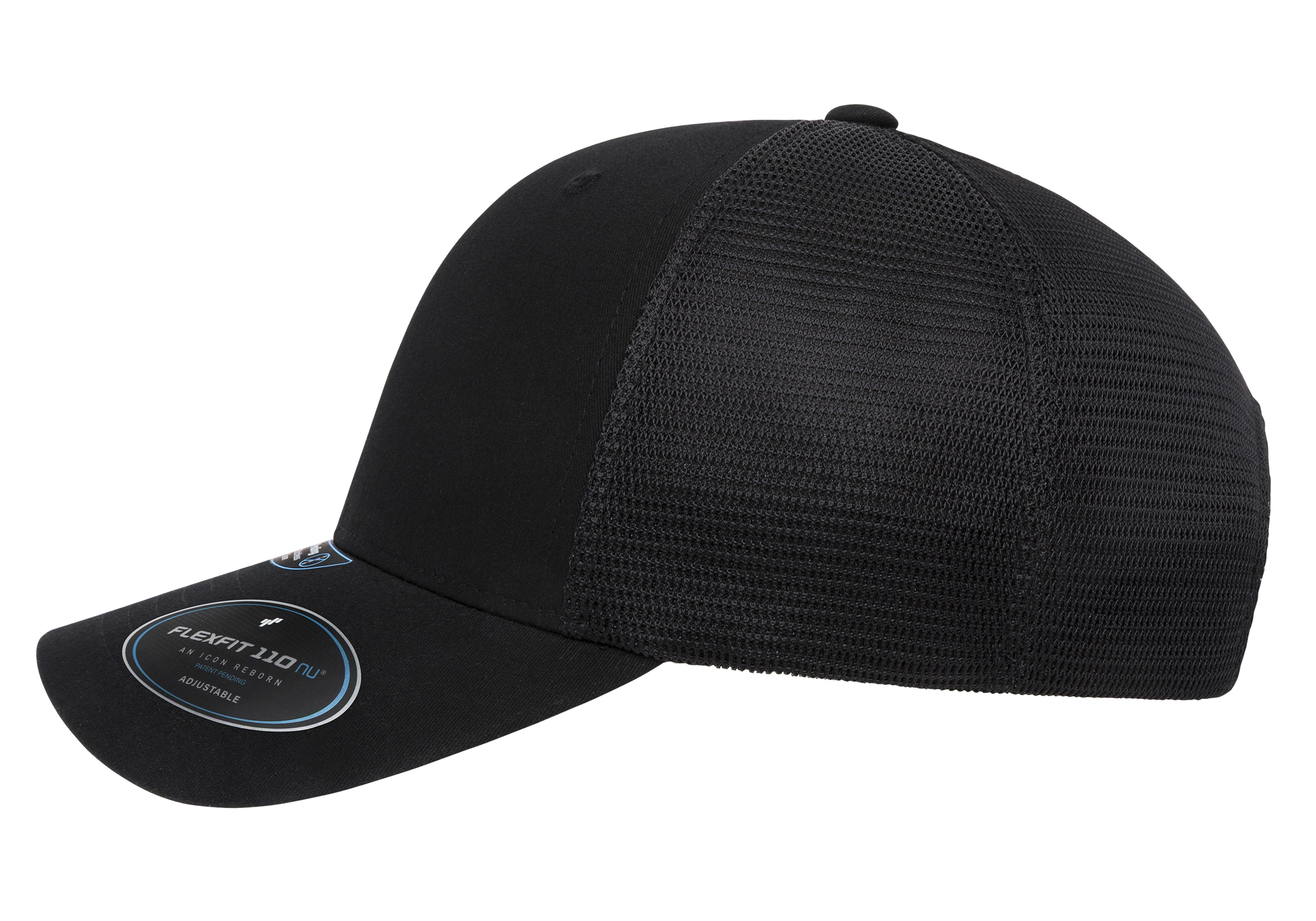 Flexfit 110 NU Mesh Cap, Black | 110MNU-BK-ONE