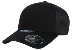 Flexfit 110 NU Mesh Cap, Black | 110MNU-BK-ONE