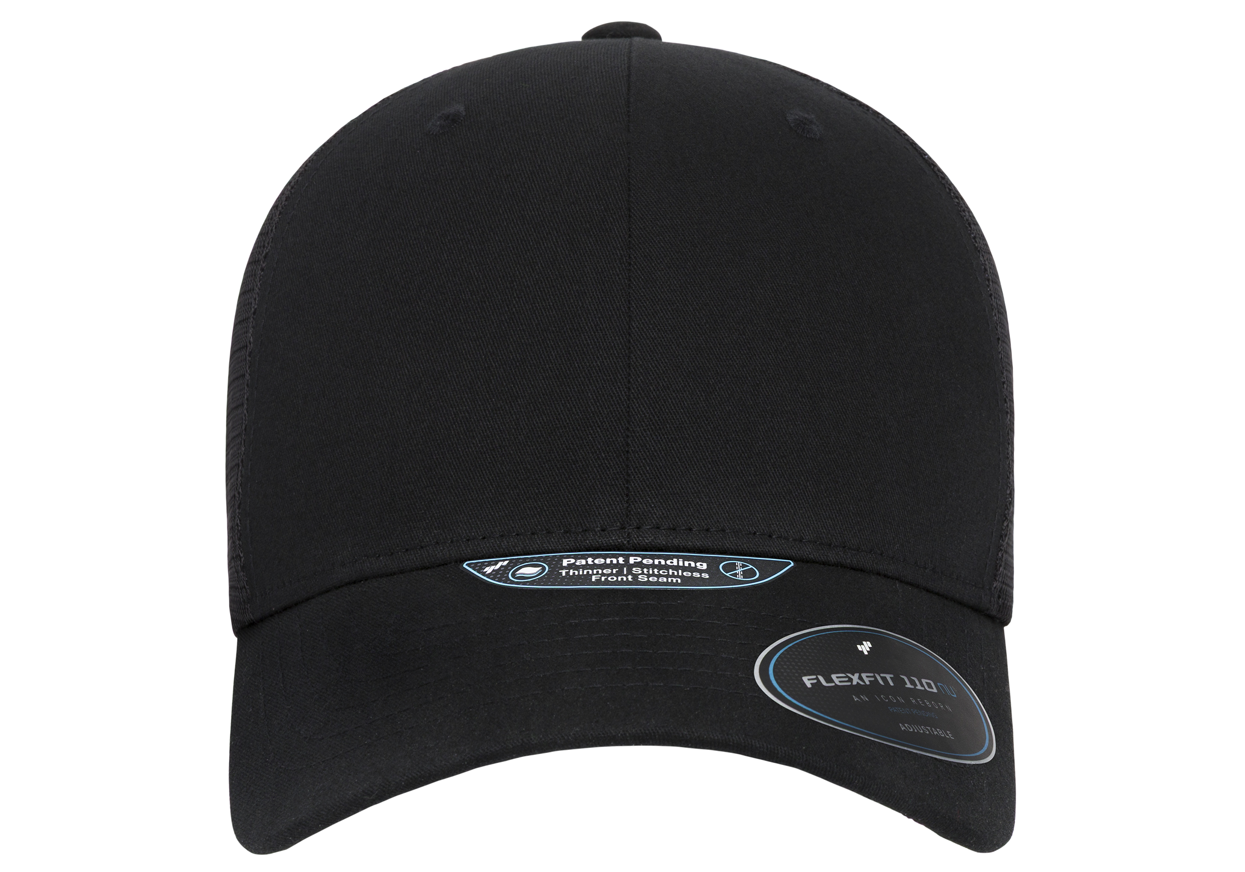 Flexfit 110 NU Mesh Cap, Black | 110MNU-BK-ONE