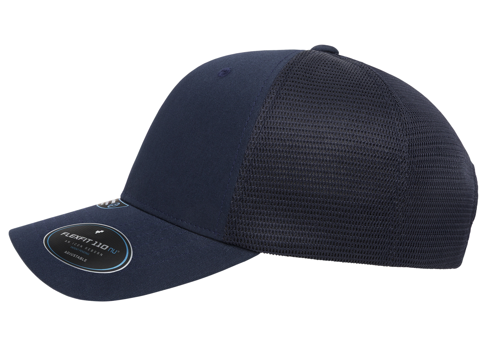 Flexfit 110 NU Mesh Cap, Black | 110MNU-BK-ONE
