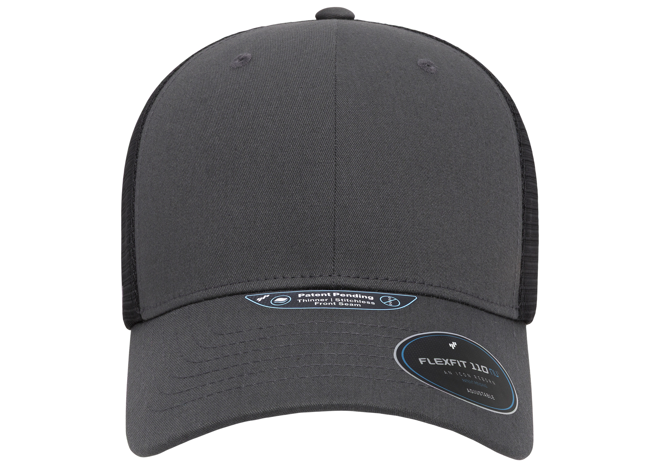 Flexfit 110 NU 2-Tone Mesh Cap, Charcoal/Black | 110MTNU-CHBK-ONE