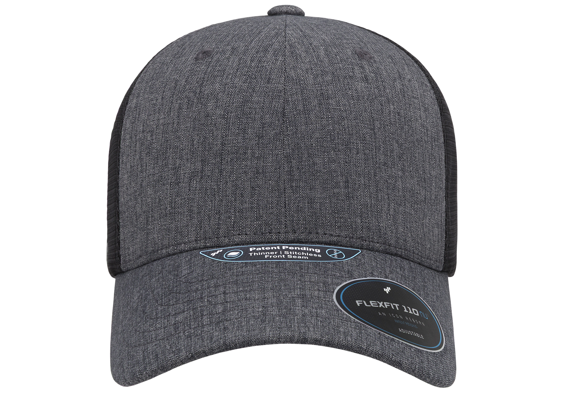 Flexfit 110 NU 2-Tone Mesh Cap, Charcoal/Black | 110MTNU-CHBK-ONE