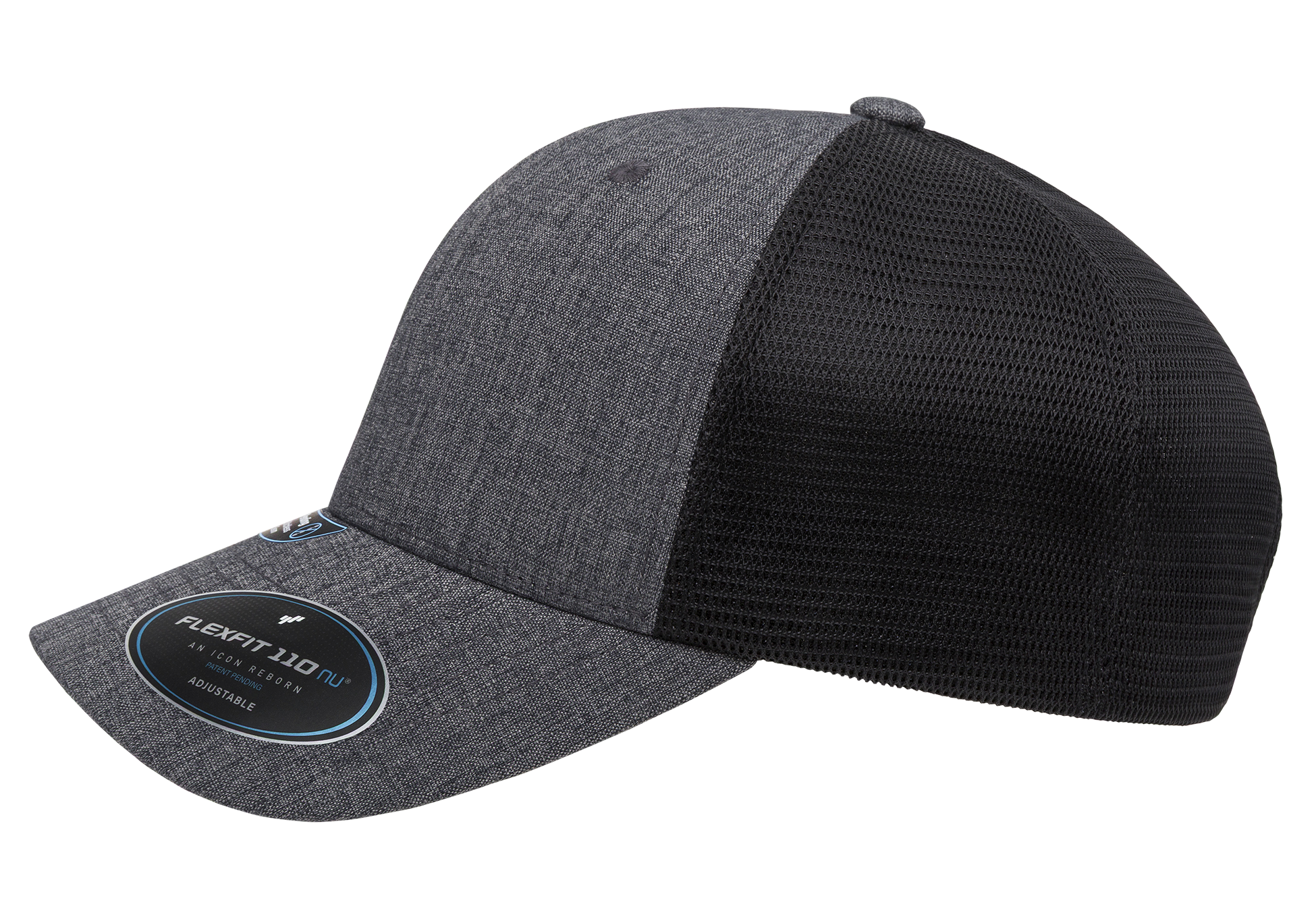 Flexfit 110 NU 2-Tone Mesh Cap, Charcoal/Black | 110MTNU-CHBK-ONE