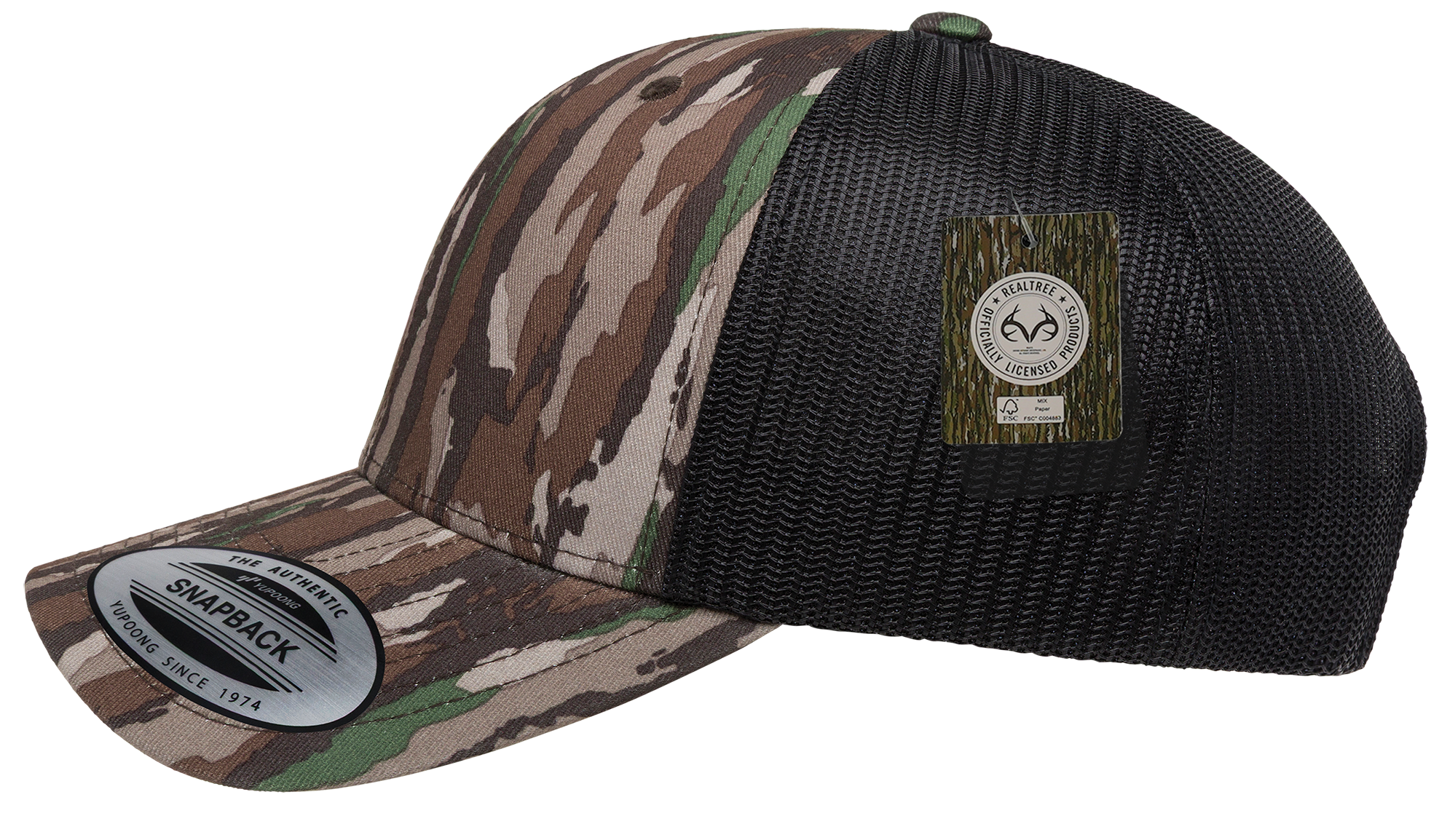 YP Classics Realtree Camo Retro Trucker Cap