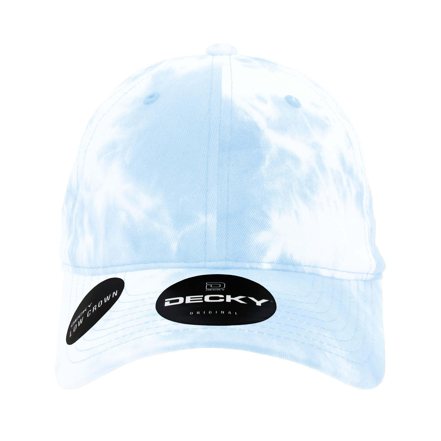 DECKY 7205 6-Panel Low Profile Relaxed Tie Dye Dad Hat, Blue