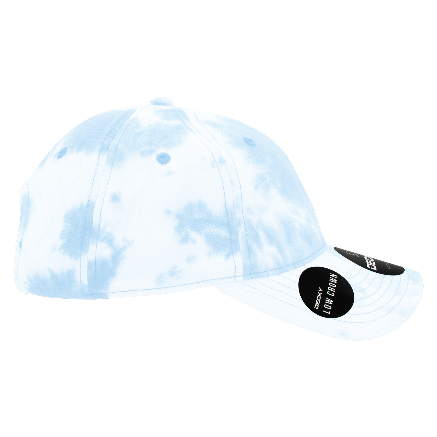 DECKY 7205 6-Panel Low Profile Relaxed Tie Dye Dad Hat, Blue