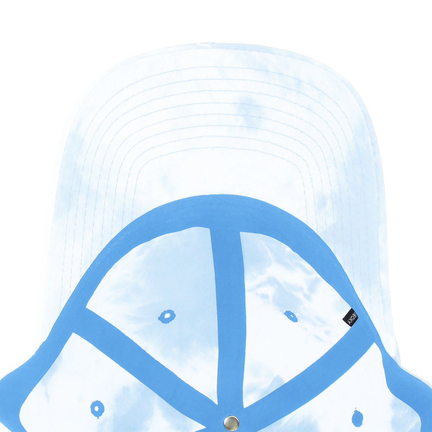 DECKY 7205 6-Panel Low Profile Relaxed Tie Dye Dad Hat, Blue