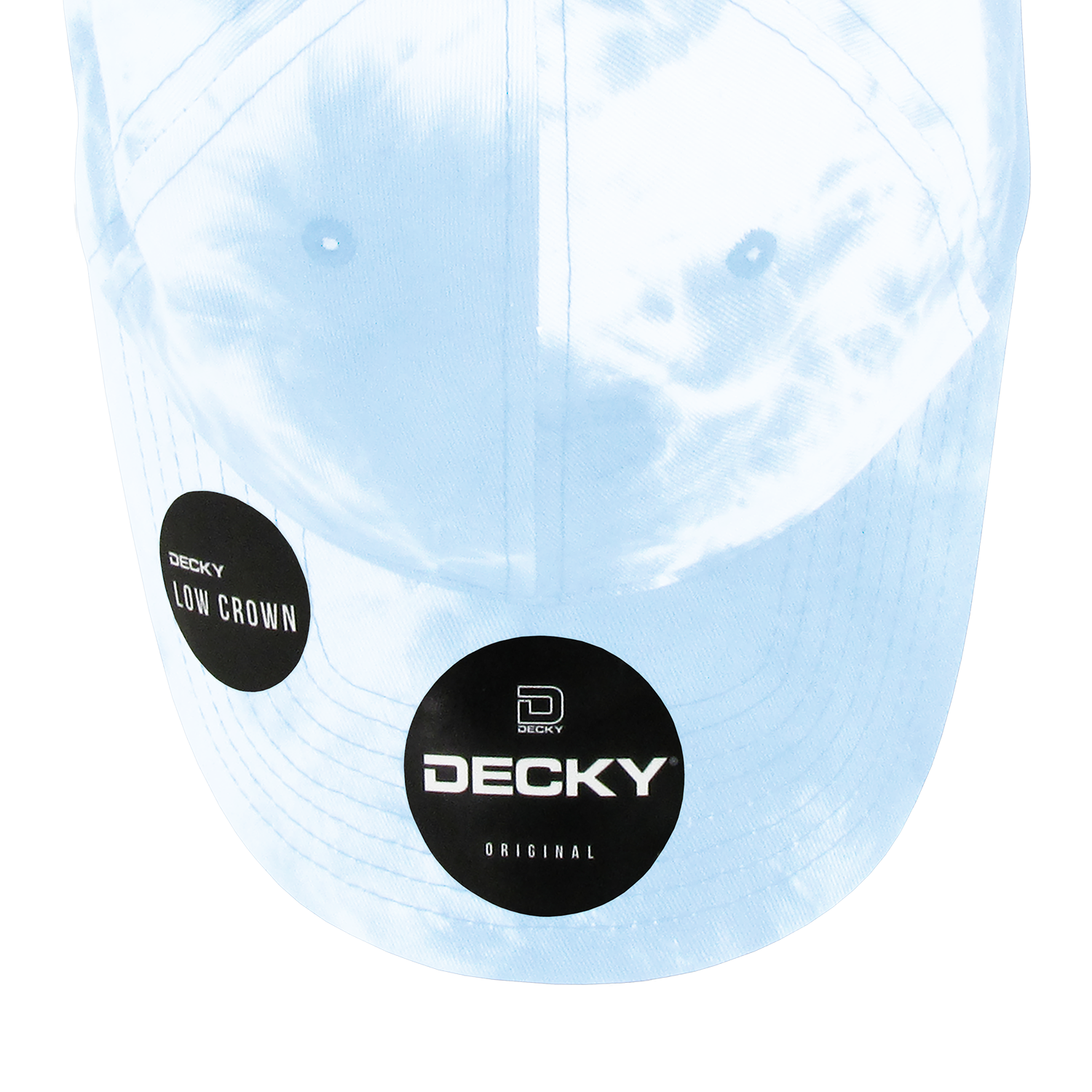 DECKY 7205 6-Panel Low Profile Relaxed Tie Dye Dad Hat, Blue