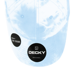 DECKY 7205 6-Panel Low Profile Relaxed Tie Dye Dad Hat, Blue