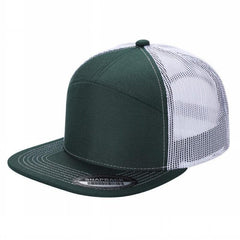 WAYCAP 7FTM 7 Panel Flat Bill Trucker Cap Mesh Back