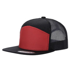 WAYCAP 7FTM 7 Panel Flat Bill Trucker Cap Mesh Back