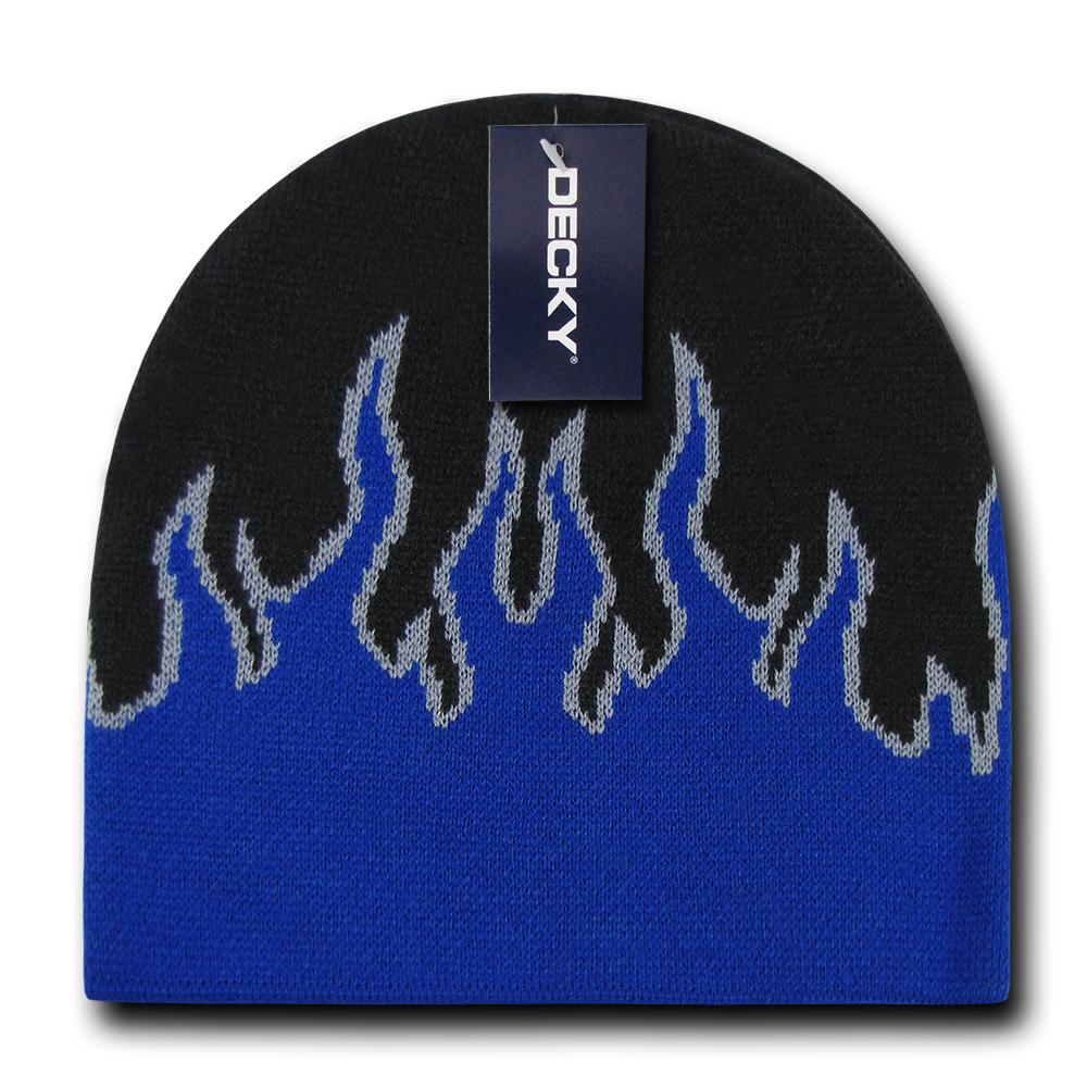 DECKY Youth Fire Beanie Black/Blue/Grey | 9055