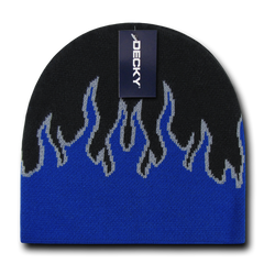 DECKY Youth Fire Beanie Black/Blue/Grey | 9055