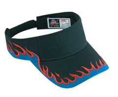 Otto Flame Pattern Cotton Twill Sun Visors 95-543