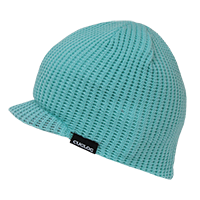 DECKY K006 Waffle Knit Visor Beanie