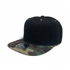 Basic Cap Plain Poly Snapback Hat 8002