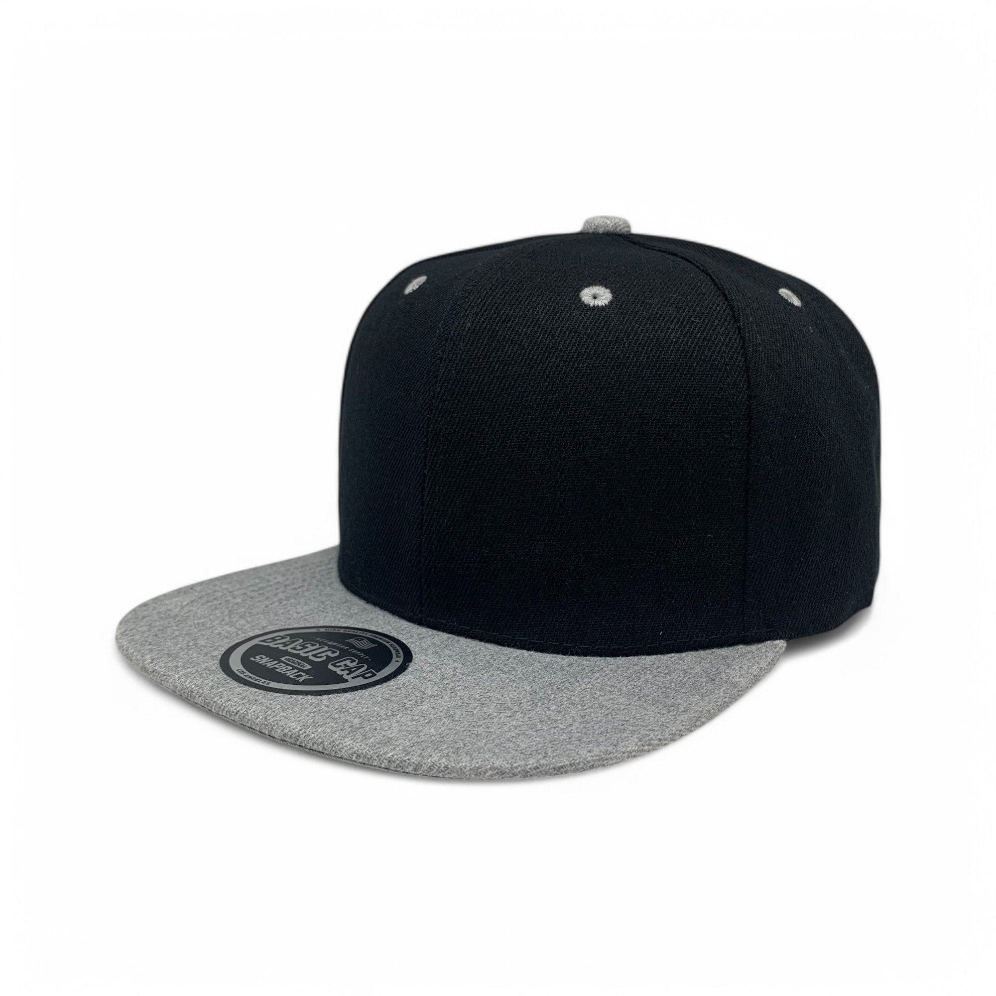 Basic Cap Plain Poly Snapback Hat 8002