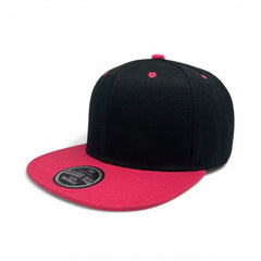 Basic Cap Plain Poly Snapback Hat 8002