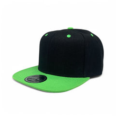 Basic Cap Plain Poly Snapback Hat 8002
