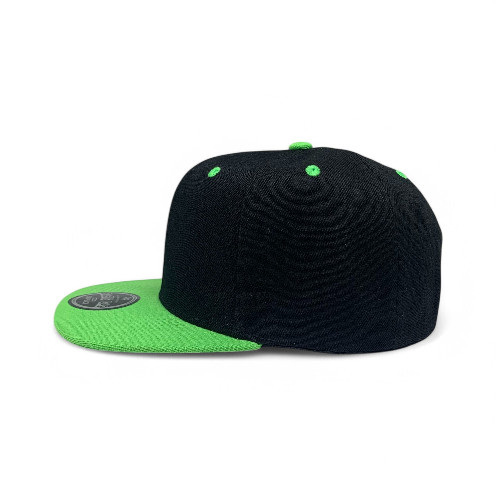 Basic Cap Plain Poly Snapback Hat 8002