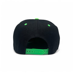 Basic Cap Plain Poly Snapback Hat 8002