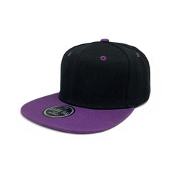 Basic Cap Plain Poly Snapback Hat 8002