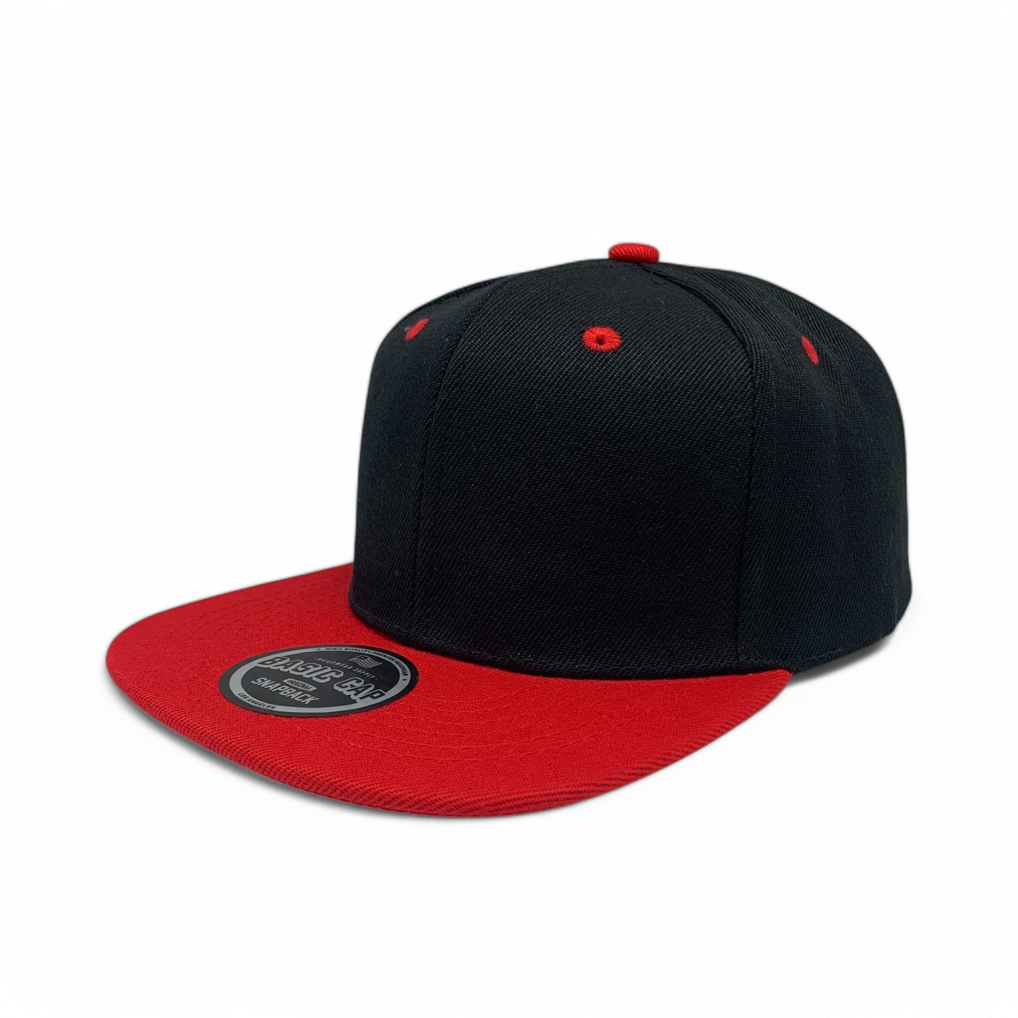 Basic Cap Plain Poly Snapback Hat 8002