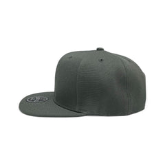 Basic Cap Plain Poly Snapback Hat 8002