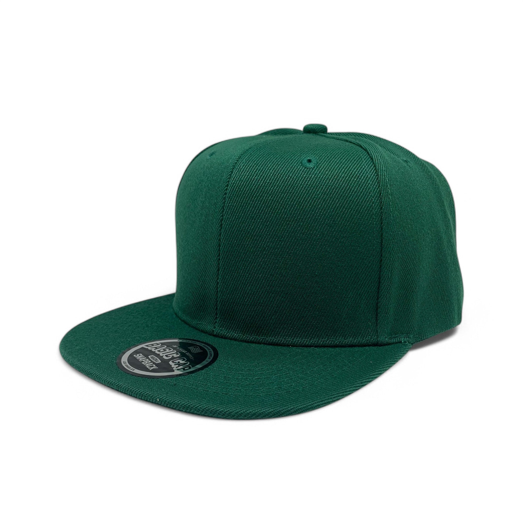 Basic Cap Plain Poly Snapback Hat 8002