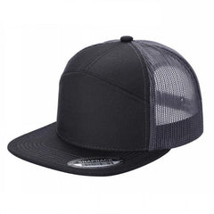 WAYCAP 7FTM 7 Panel Flat Bill Trucker Cap Mesh Back