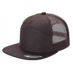 WAYCAP 7FTM 7 Panel Flat Bill Trucker Cap Mesh Back