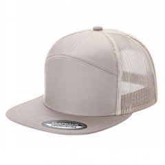 WAYCAP 7FTM 7 Panel Flat Bill Trucker Cap Mesh Back