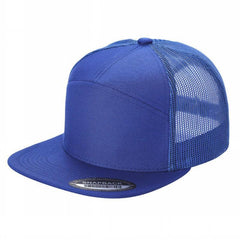 WAYCAP 7FTM 7 Panel Flat Bill Trucker Cap Mesh Back