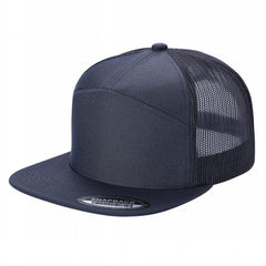 WAYCAP 7FTM 7 Panel Flat Bill Trucker Cap Mesh Back