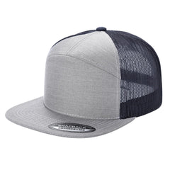 WAYCAP 7FTM 7 Panel Flat Bill Trucker Cap Mesh Back