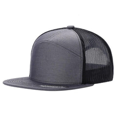 WAYCAP 7FTM 7 Panel Flat Bill Trucker Cap Mesh Back