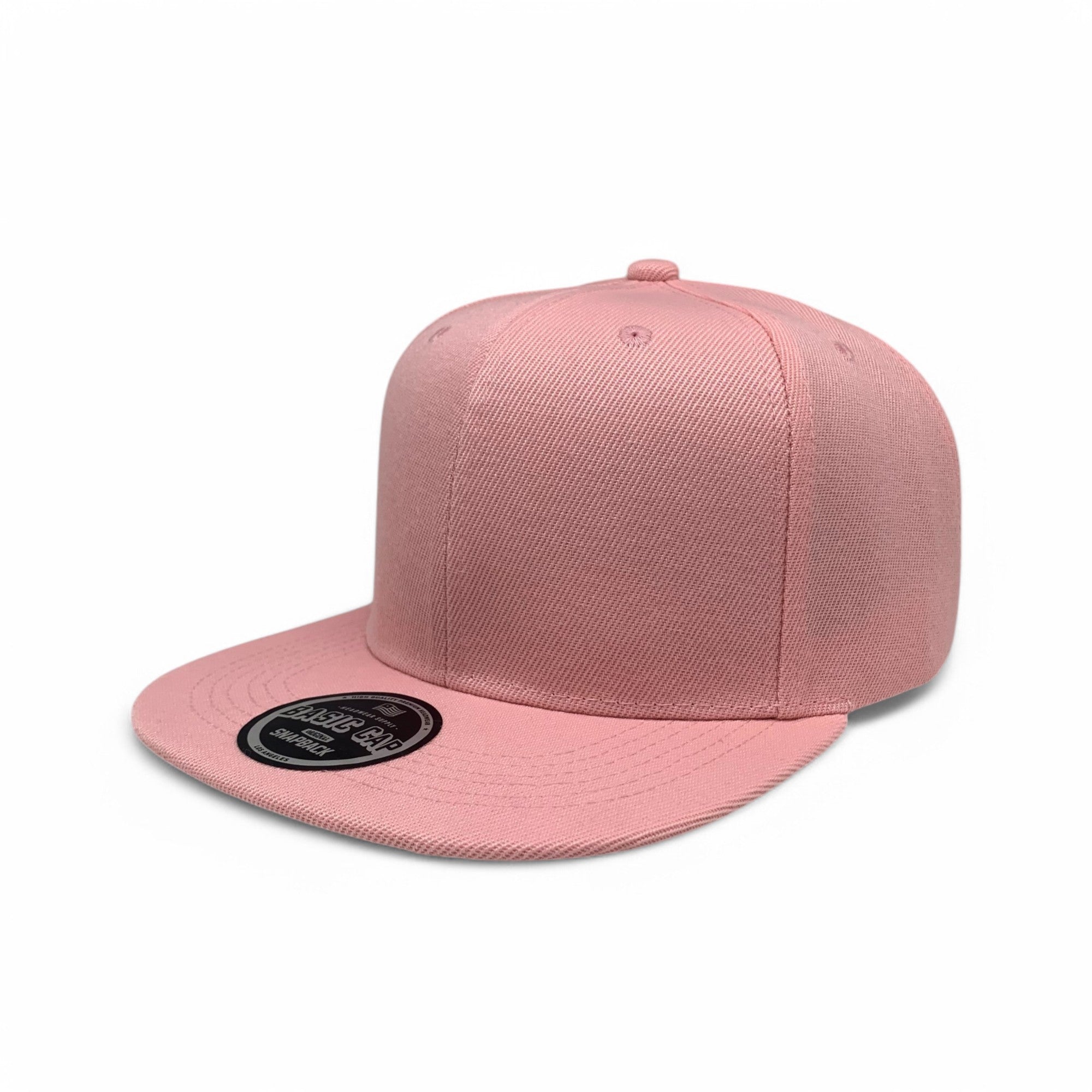 Basic Cap Plain Poly Snapback Hat 8002