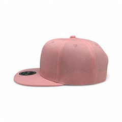 Basic Cap Plain Poly Snapback Hat 8002