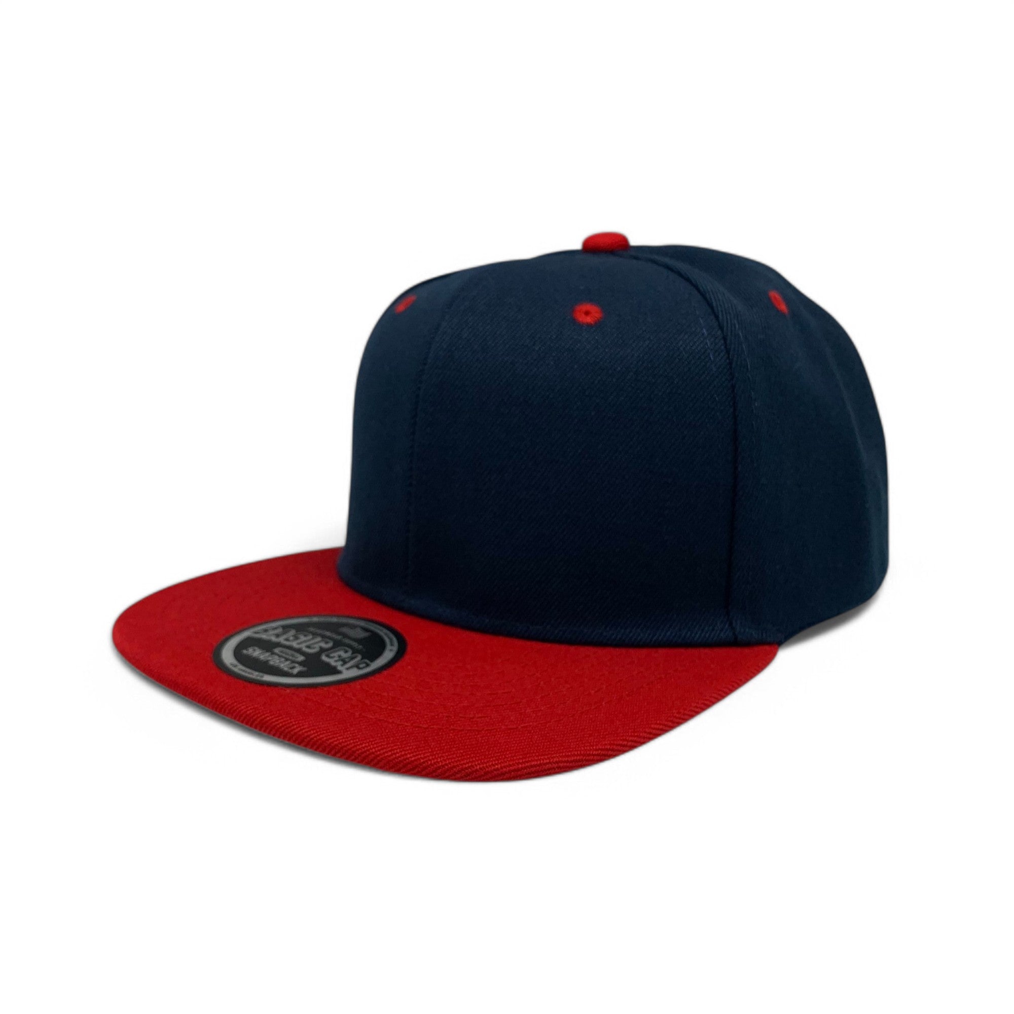 Basic Cap Plain Poly Snapback Hat 8002