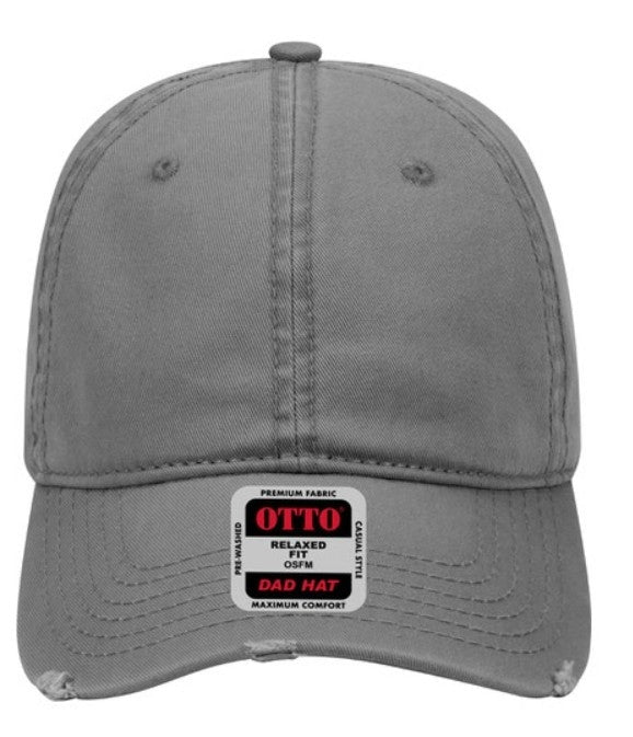 Otto Garment Washed Cotton Twill Distressed Visor Low Profile Pro Style