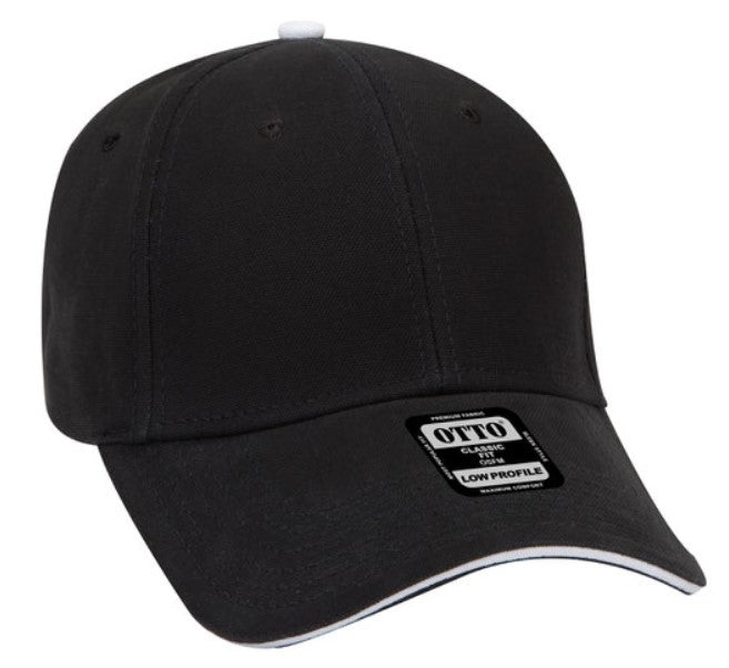 Blank Caps | Otto Brushed Cotton Canvas Sandwich Visor Low Profile