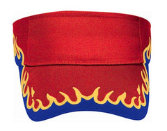 Otto Flame Pattern Cotton Twill Sun Visors